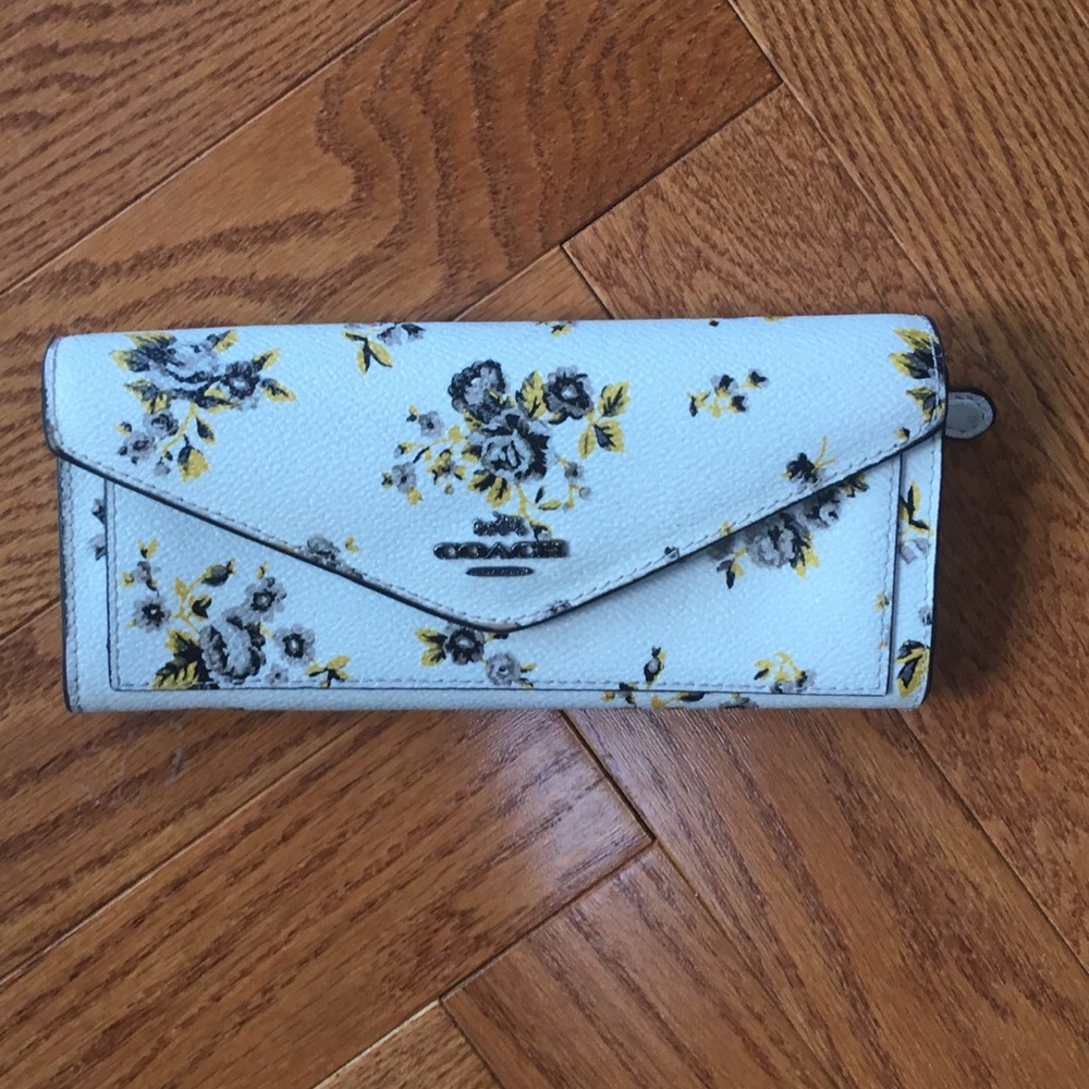 Coach floral wallet